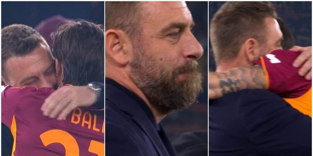 Îmbrățișări emoționante la Roma: Dybala și Mancini îi oferă omagiu lui De Rossi În preziua confruntării dintre Roma și Genoa, atmosfera de pe stadionul Olimpico a fost marcată de un moment emoționant