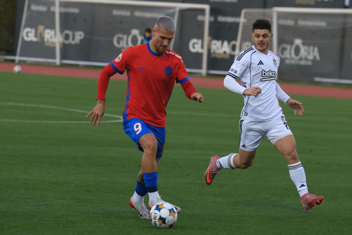 Beșiktaș 1-2 » Campioana, învinsă în singurul amical din Antalya! FCSB a avut 1-0, dar a pierdut după două greșeli în defensivă