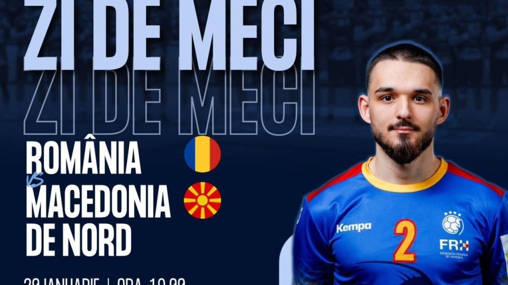 România joacă astăzi cu Macedonia de Nord, meci crucial la EHF EURO 2026