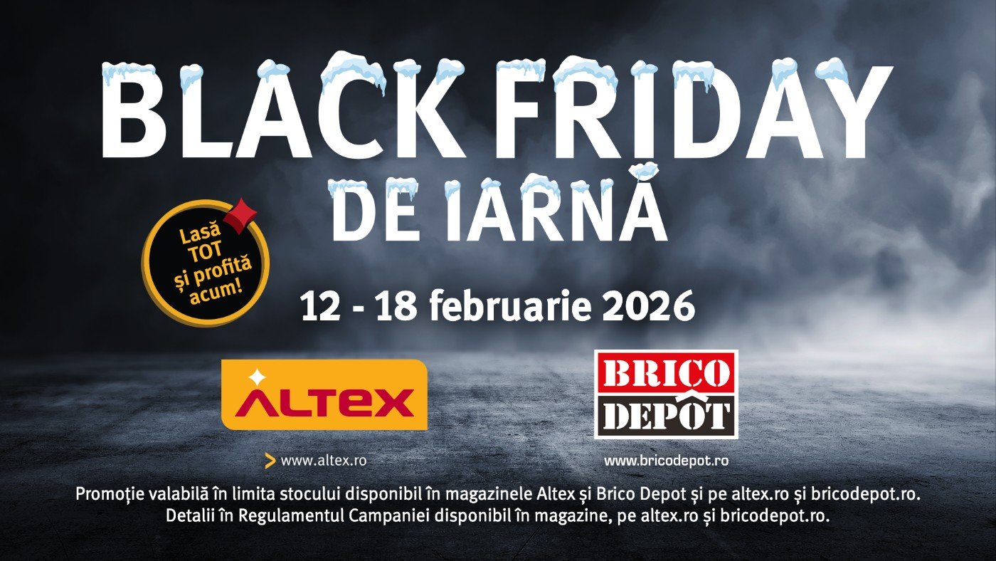 Pe 12 februarie începe campania de Black Friday de iarnă, organizată de marii retaileri Altex, Media Galaxy și Brico Depot