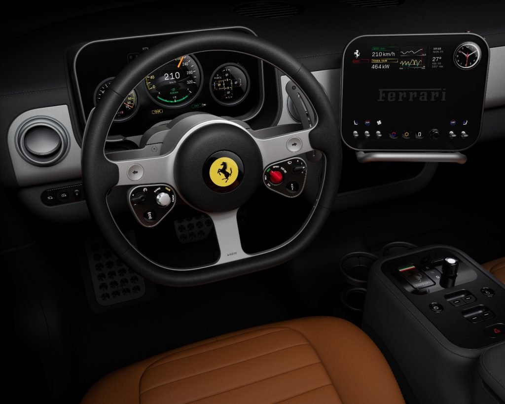 Ferrari dezvăluie numele și primele imagini cu interiorul modelului electric Luce, lansare în mai