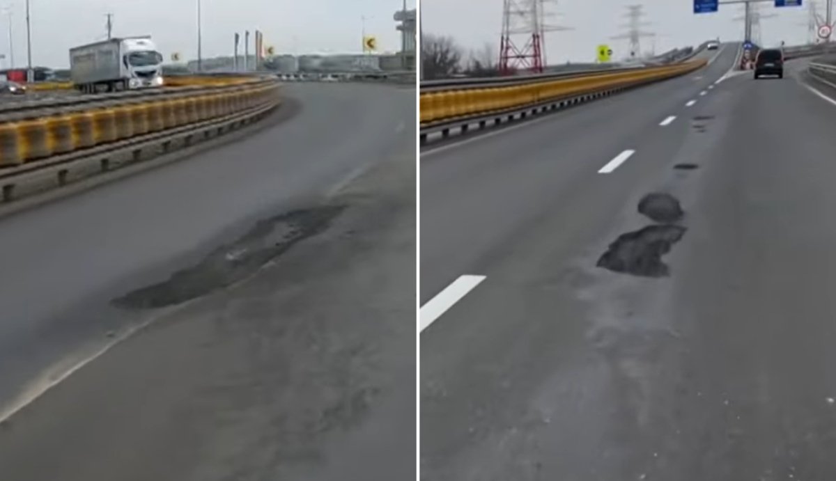Gropile de pe autostrada Bucureștiului, după doar doi ani și jumătate de la inaugurare, pun din nou problemă șoferilor și autorităților