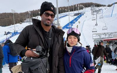 Myles Garrett supports Chloe Kim at 2026 Olympics in Milan