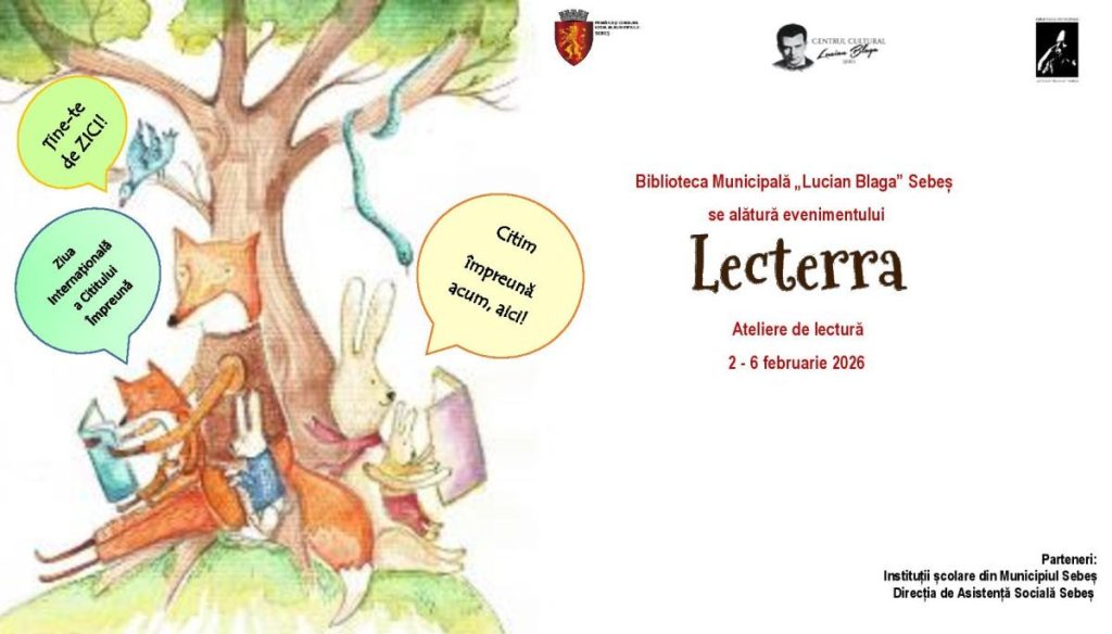 2-6 februarie: Evenimente speciale dedicate Zilei Internaționale a Cititului Împreună, la Centrul Cultural "Lucian Blaga" Sebeș