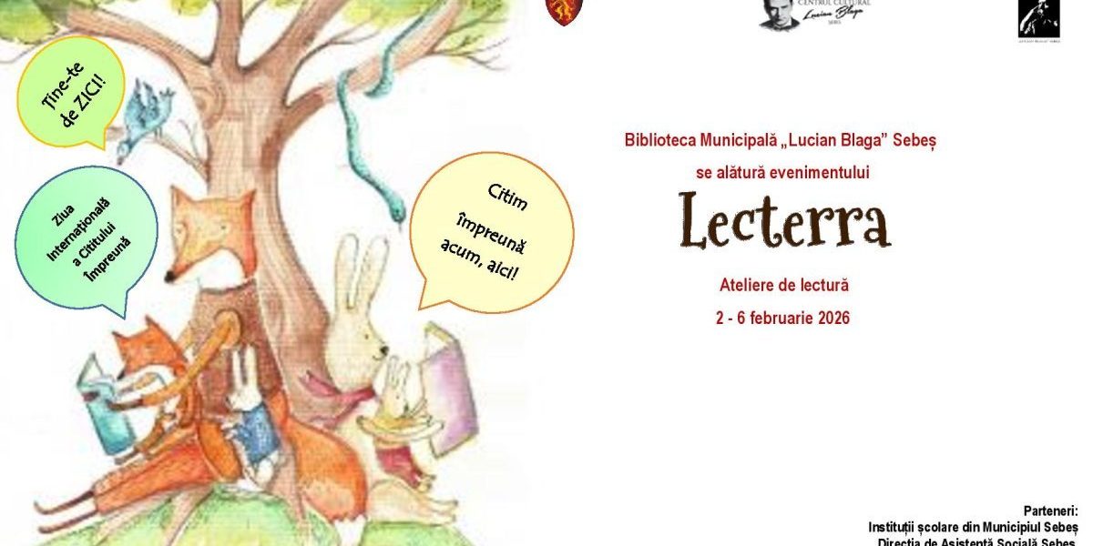 2-6 februarie: Evenimente speciale dedicate Zilei Internaționale a Cititului Împreună, la Centrul Cultural "Lucian Blaga" Sebeș