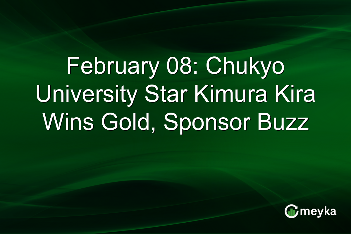 Kimura Kira, vedeta de la Chukyo University, câștigă aurul!