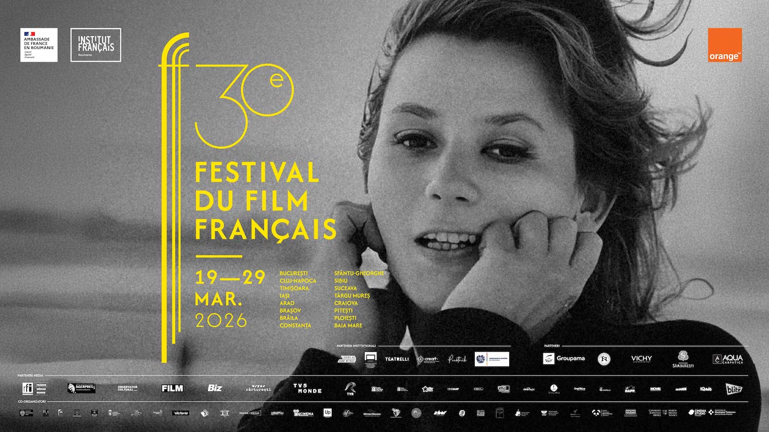 Festivalul Internaţional de Film Francez revine în România pentru cea de-a 30-a ediție, marcând trei decenii de promovare a culturii cinematografice franțuzești în țara noastră