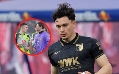 Fabian Rieder im Spiel des FC Augsburg.