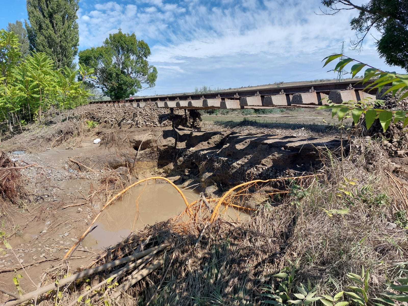 Revenirea trenurilor între Galați și Bârlad după stricarea liniei de ploile din toamna lui 2024