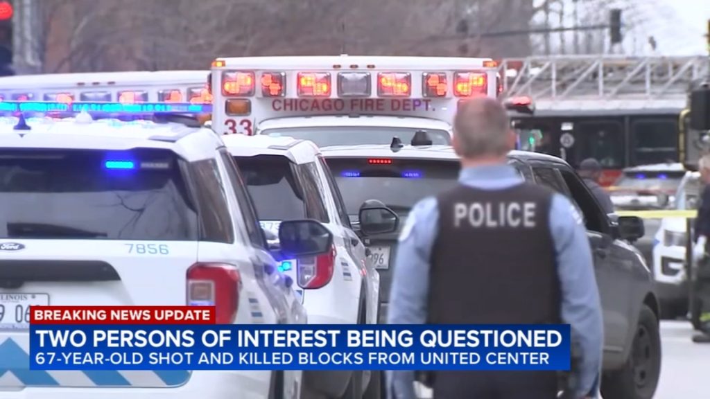 Near United Center, Chicago shooting today kills 67-year-old man by West Madison and South Leavitt streets; CPD questioning 2