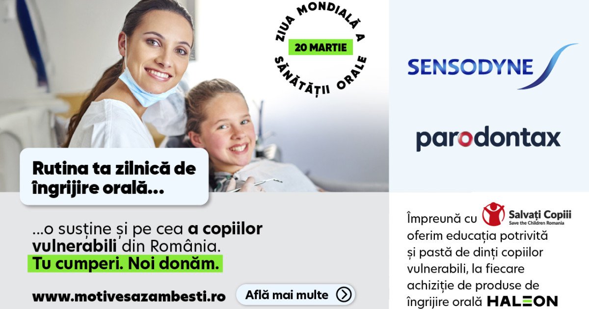 Milioane de copii vulnerabili vor beneficia de produse de igienă orală, într-un proiect-demonstrativ menit să combata problemele legate de sănătatea dentară în rândul celor mai săraci