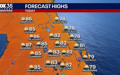 Vreme stabilă și temperaturi plăcute pentru începutul săptămânii în Florida Centrală, dar cu mici șanse pentru ploi ocazionale Central Florida se pregătește pentru o săptămână cu vreme relativ liniștită, deși prognoza indică prezența unor ploi ușoare și întâmplătoare, în special pe parcursul zilei de marți