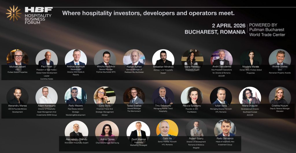 Gigantii din domeniul hotelier și fondurile de investiții își dau întâlnire la București pentru dezbateri despre viitorul industriei Bucureștiul devine, din nou, centrul european al investițiilor în turism, odată cu anunțarea celei de-a doua ediții a Hospitality Business Forum (HBF), programată pentru data de 2 aprilie 2026