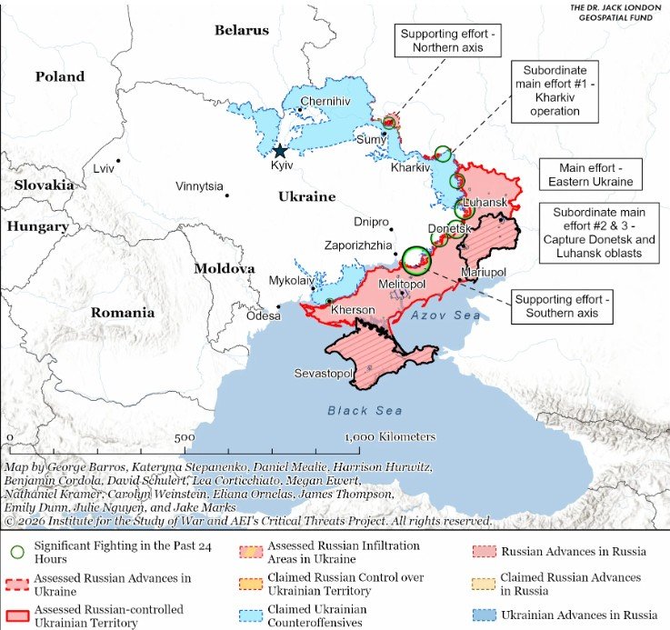 Forțele ruse continuă ofensiva de primăvară, intensificând atacurile terestre pe tot frontul din Ucraina, iar implicațiile geopolitice se extind dincolo de granițele acestei țări