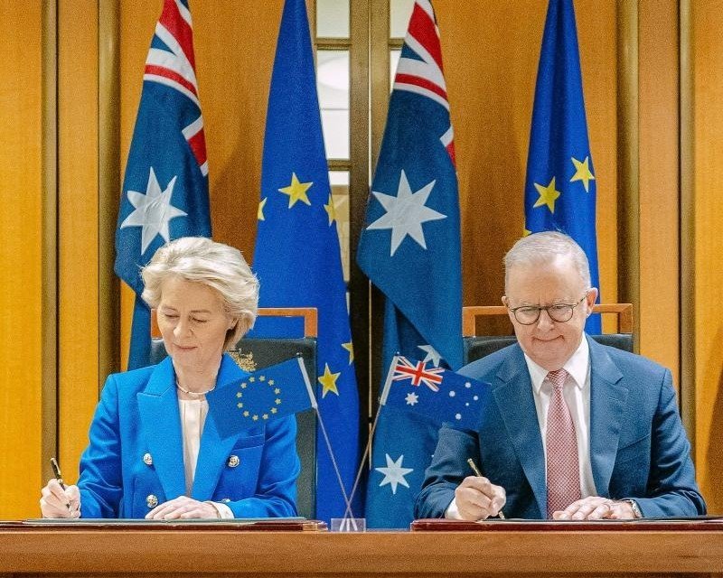 Uniunea Europeană și Australia au pus capăt unei negocieri care a durat nu mai puțin de opt ani, marcând un moment istoric în relațiile comerciale dintre cele două părți