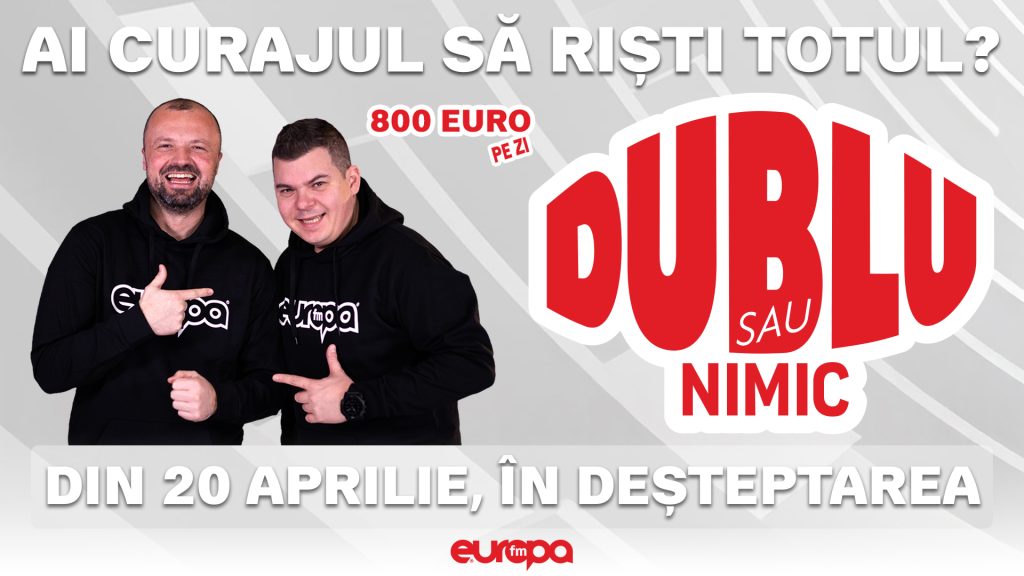 Dublu sau Nimic revine la Europa FM: Câștiguri mari pentru ascultători