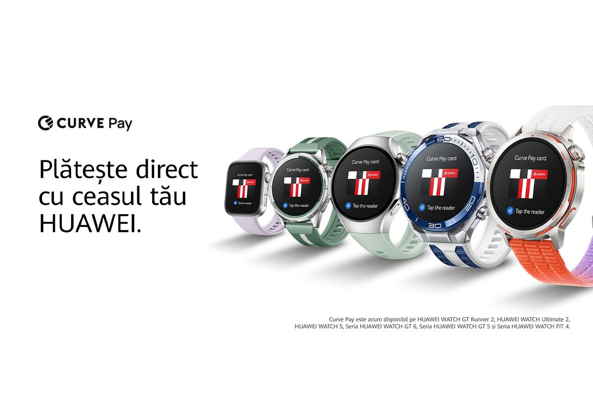 HUAWEI extinde funcția tap-to-pay la nivel european HUAWEI, un nume important în tehnologia de consum, anunță că serviciul Curve Pay, care permite plăți securizate direct de pe ceasurile inteligente, este acum disponibil în peste 30 de țări europene