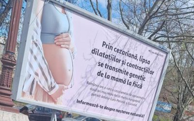 Colegiul Medicilor, atac la panourile din București despre cezariană: „Minciuni!”