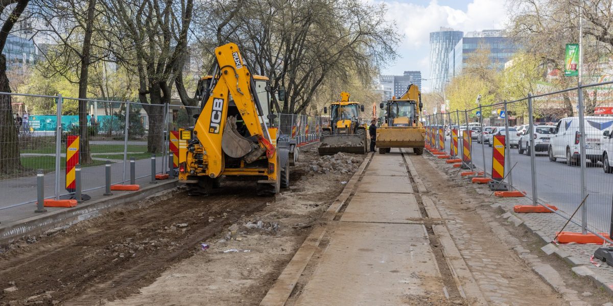 Lucrările la tramvai: haos pe Dimitrie Pompeiu și Petricani