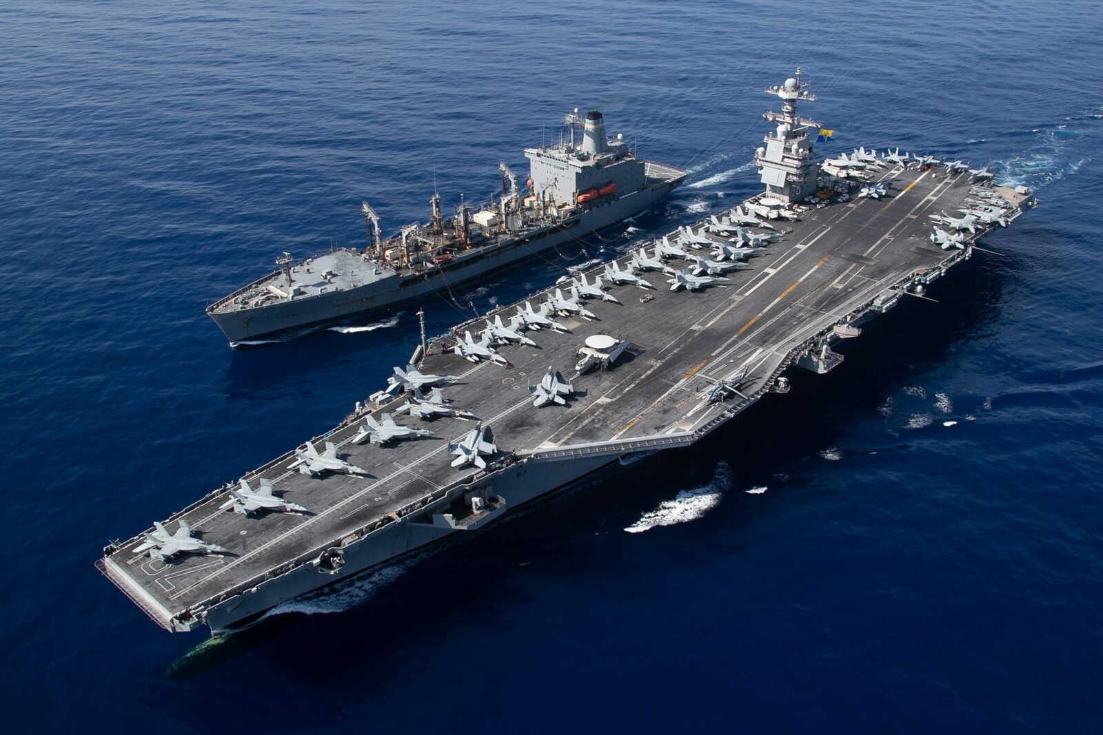 Gigantul USS Gerald Ford, în Marea Roșie: Ce misiune de „luptă” are