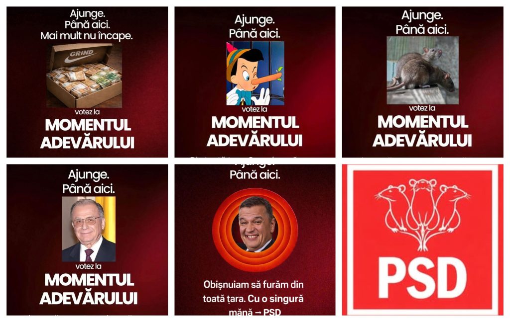 Bășcălie la adresa PSD: Afișele „Momentul Adevărului”, reinterpretate după Bolojan