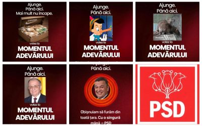 Bășcălie la adresa PSD: Afișele „Momentul Adevărului”, reinterpretate după Bolojan