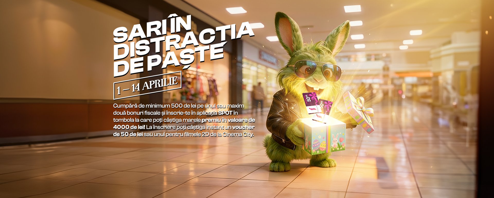 Shopping City Târgu Jiu anunță programul de Paște și activitățile speciale pentru vizitatori Shopping City Târgu Jiu se pregătește pentru sărbătorile de Paște, anunțând un program special de funcționare și o serie de activități interactive pentru clienți