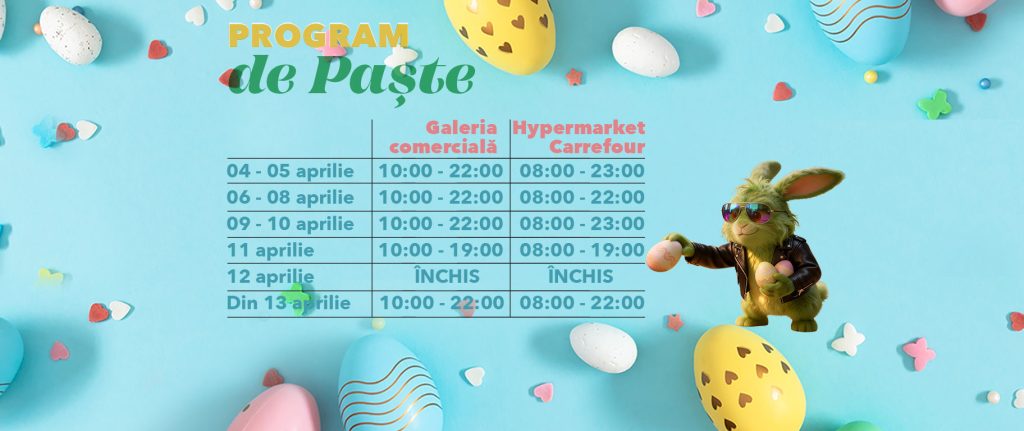 Brăila Mall a dat startul distracției de Paște, pregătind o serie de evenimente și campanii dedicate vizitatorilor până pe 14 aprilie