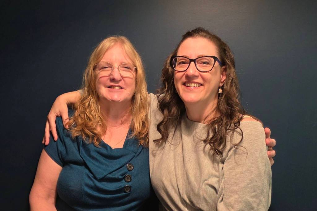 ”Breast friends” Sheila Nugent-Smith and Genevieve McNamee’s friendship blossomed after going through cancer treatment together (Lisa Hamilton/Comox Valley Record)