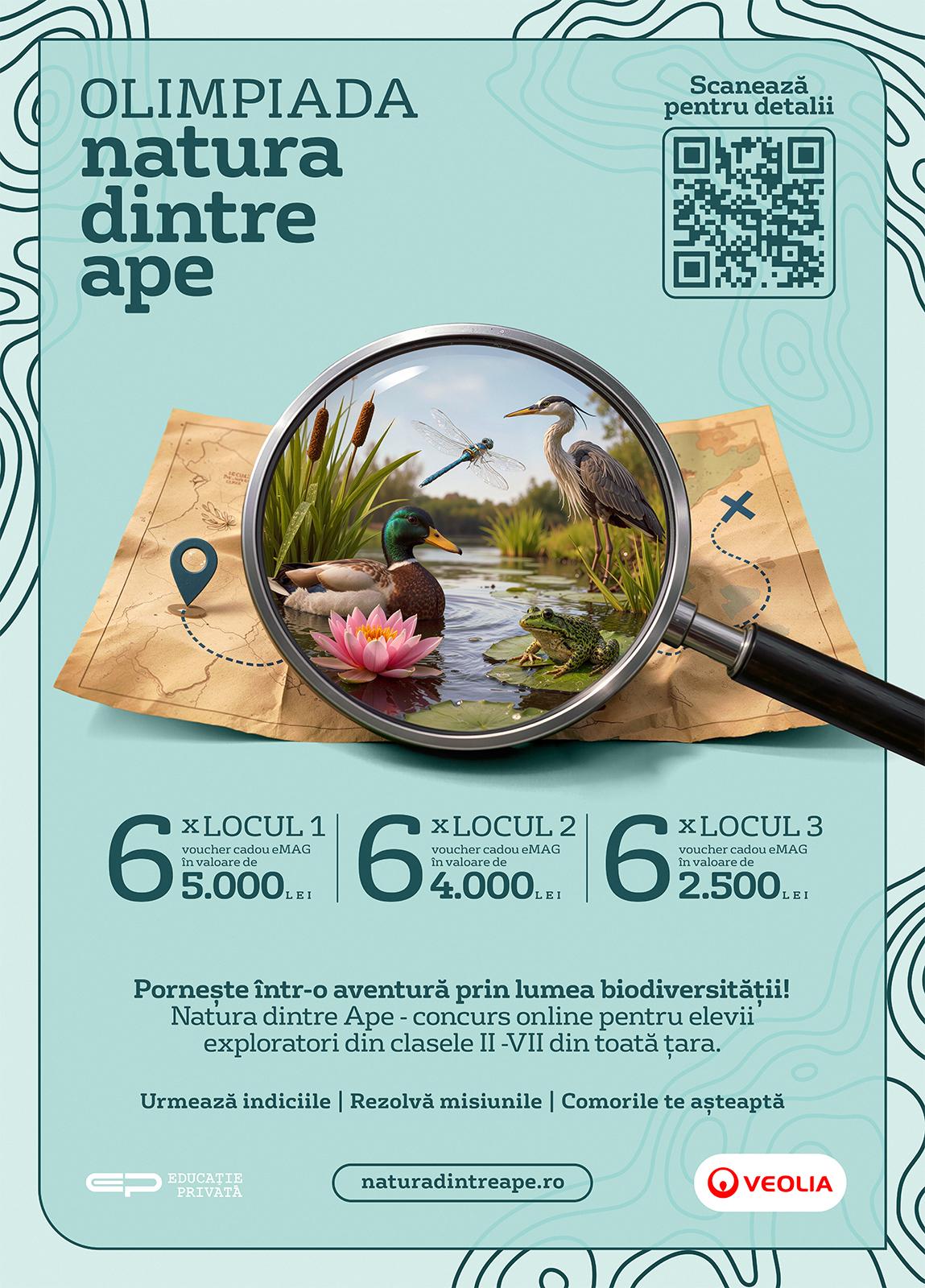 Veolia România continuă Olimpiada națională de biodiversitate „Natura dintre ape”