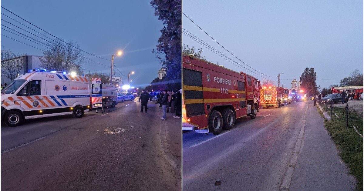 Incendiu puternic la un bloc din Constanța: Plan Roșu activat. Mai multe persoane s-ar afla în interior: șapte victime la spital