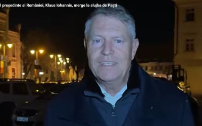 Klaus Iohannis și soția participă la slujba de Înviere și urează Sărbători Pascale binecuvântate