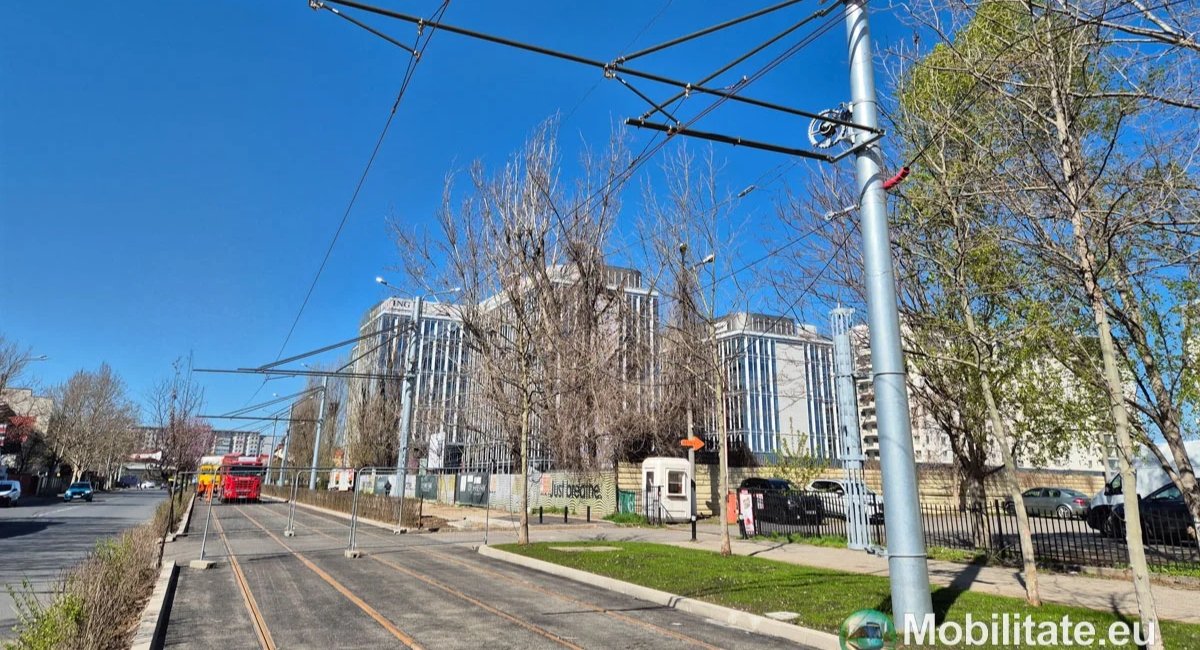 Lucrările de modernizare a liniei de tramvai de pe Bulevardul Expoziției avansează în condiții bune, fiind aproape de finalizare