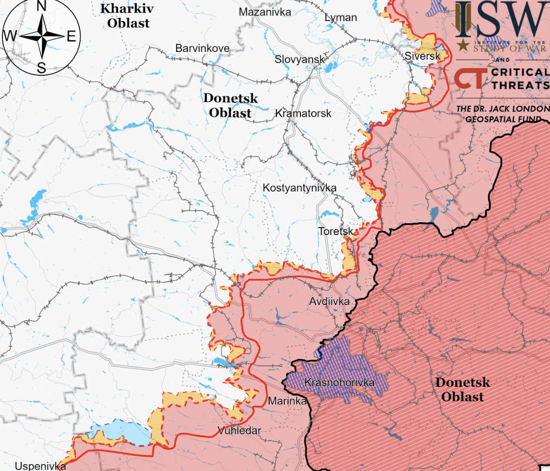 Ucraina a recâștigat 480 km2 în est și sud-estul frontului