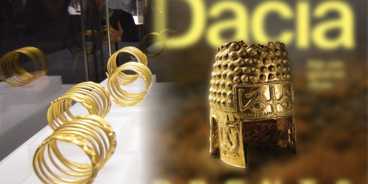 Exponate din cadrul expoziției Aurul și argintul antic al României, stânga, Inquam Photos / Bogdan Dănescu și coiful de aur de la Coțofenești. Colaj: Ion Mateș / Hotnews