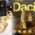 Exponate din cadrul expoziției Aurul și argintul antic al României, stânga, Inquam Photos / Bogdan Dănescu și coiful de aur de la Coțofenești. Colaj: Ion Mateș / Hotnews