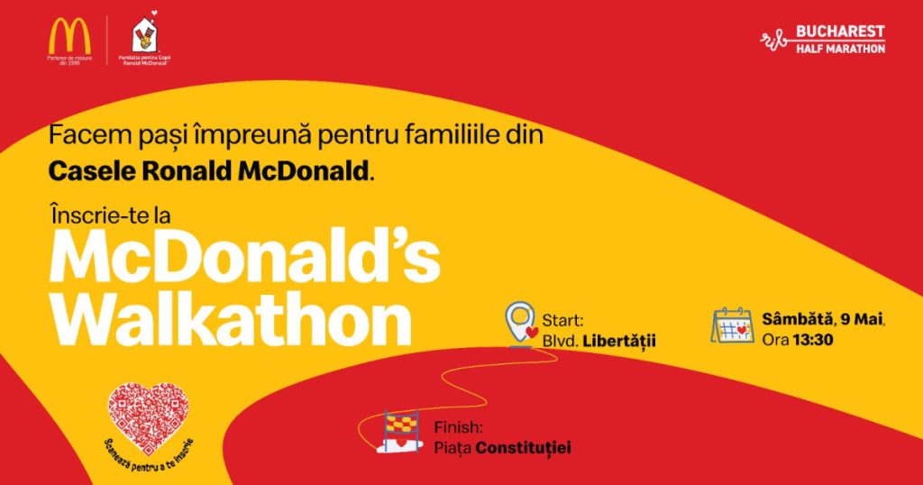 McDonald’s: Cursă caritabilă pentru familiile copiilor spitalizați