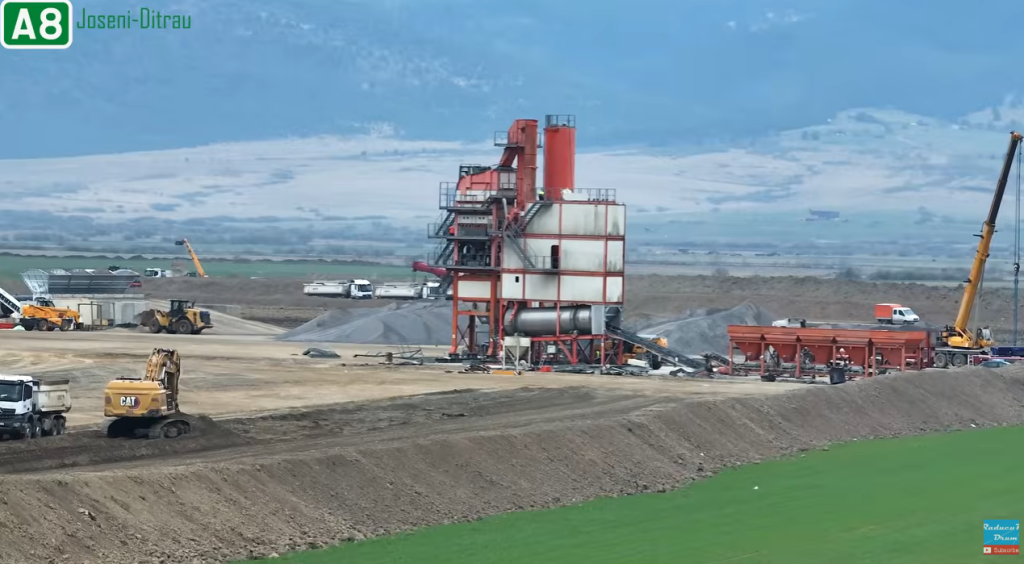 A8: VIDEO cu șantierul celui mai nou constructor român de autostrăzi