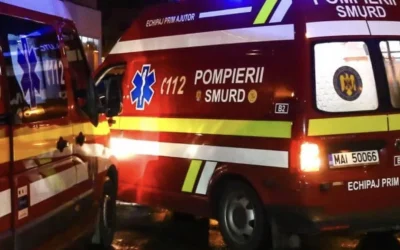 Microbuz cu copii, implicat într-un accident în Mureș