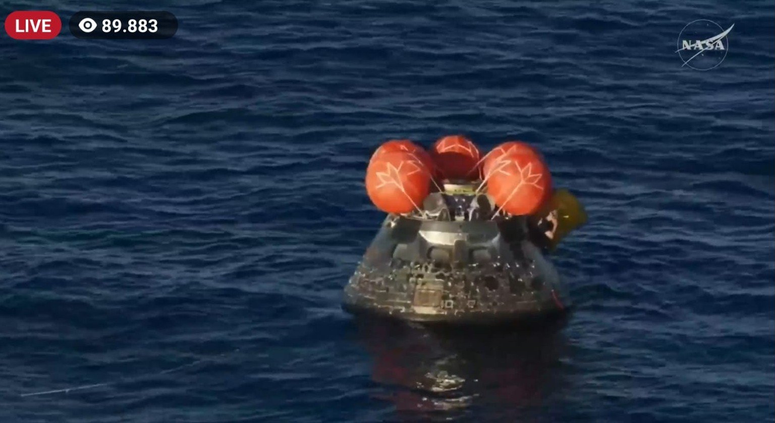 Integrity a atins Pacificul: NASA jubilează, „Amerizare perfectă”