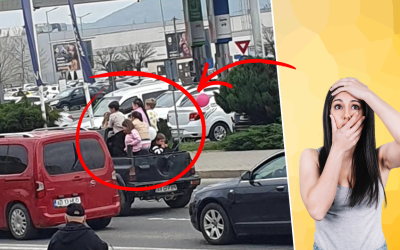 Șoferul din Alba, șapte copii în benă: imagini ȘOCANTE pe un drum aglomerat