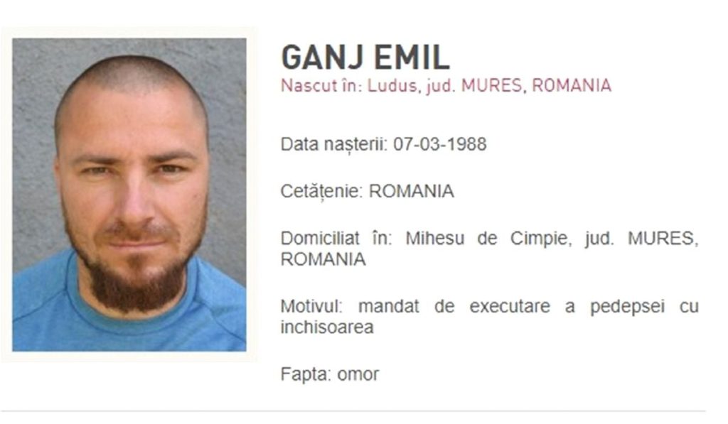 Criminalul Emil Gânj, văzut după nouă luni de la crima din satul Senereuș