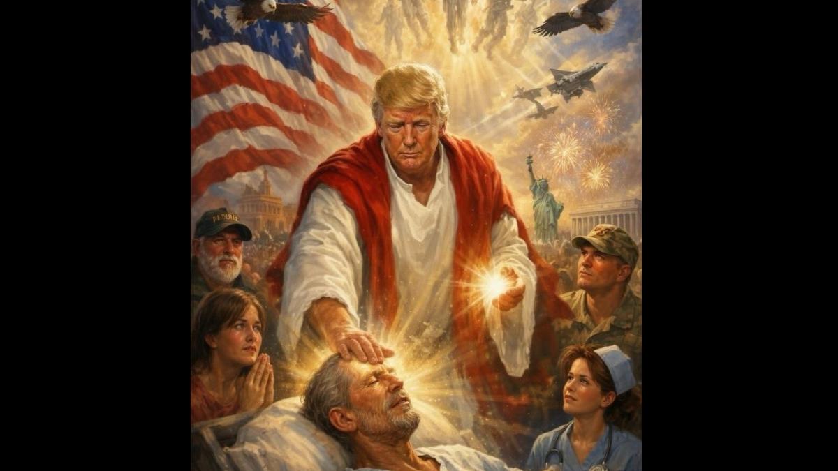 Trump, în război cu Vaticanul: Imagine controversată cu fostul președinte „Isus”