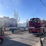 Incendiu cu degajare de fum la Bulevardul Iancu de Hunedoara în fața Nuclearelectrica