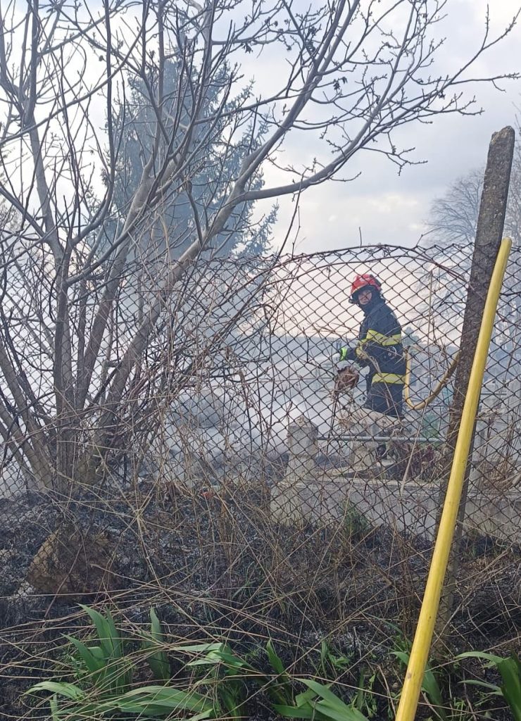 Incendiu devastator într-un cimitir din Botoșani: flacările au mistuit tot