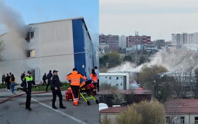 Incendiu puternic într-un apartament din Constanța, cartierul Henri Coandă