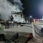 Incendiu cu efecte spectaculoase, noaptea, la un fast-food din Cluj