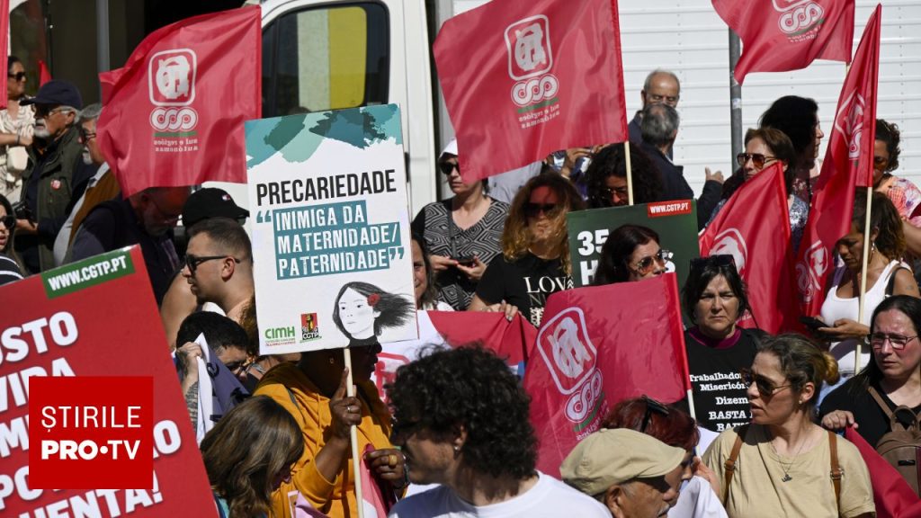 Lisabona, scena protestelor: Zeci de mii de oameni, furioși pe reformele muncii