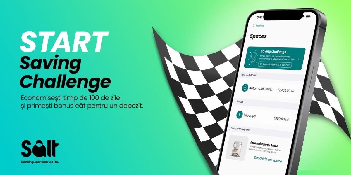 Salt Bank lansează „Saving Challenge” pentru economisire zilnică cu bonus la final