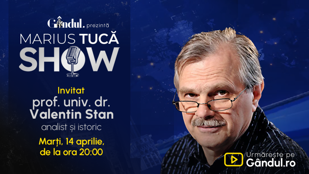 Marius Tucă revine: Show LIVE cu Valentin Stan, marți la Gândul, ora 20:00